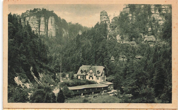 AK Waltersdorf (01814), Waltersdorfer Mühle im Polenztal, n. gelaufen