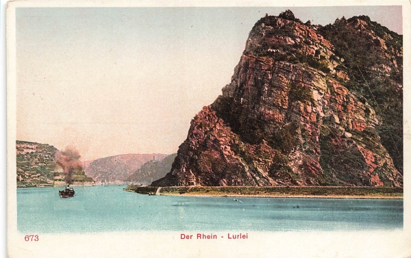 AK St.Goarshausen (56346), Der Rhein, n. gelaufen