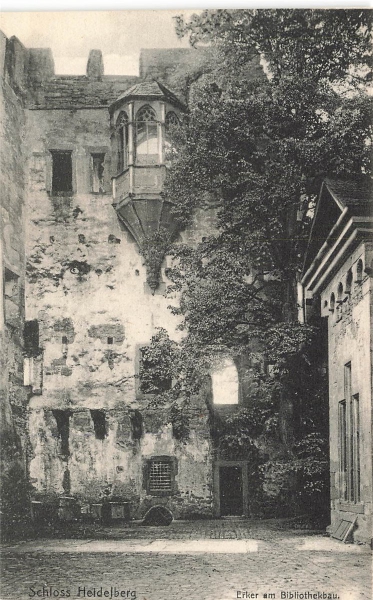 AK Heidelberg (69115), Erker am Bibliothekbau, n. gelaufen