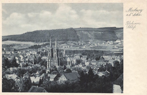 AK Marburg (35037), Blick vom Schloss, n. gelaufen