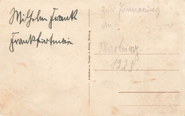 AK Marburg (35037), Blick von der Sybelstraße, n. gelaufen