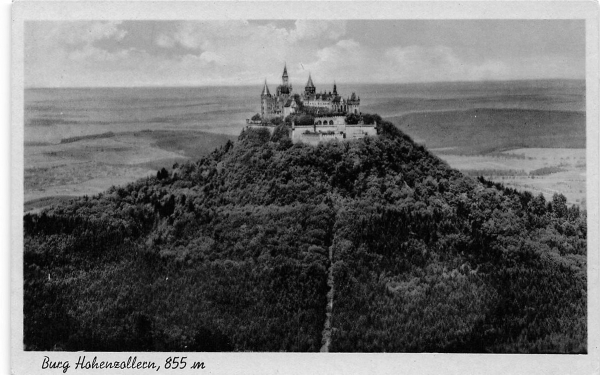 AK Bisingen (72406), Die Burg "Hohenzollern", n. gelaufen