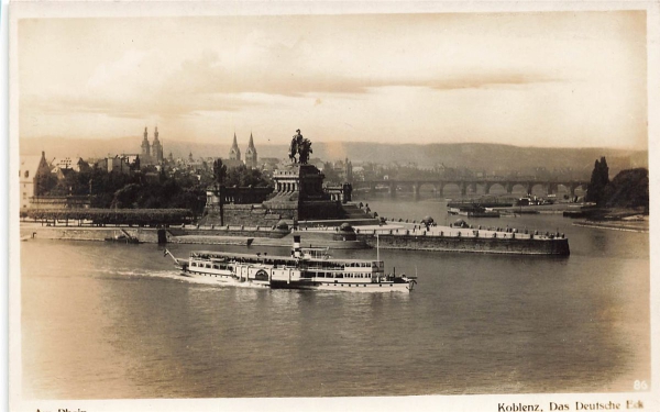 AK Koblenz (56068), Koblenz und das Deutsche Eck, n.gelaufen
