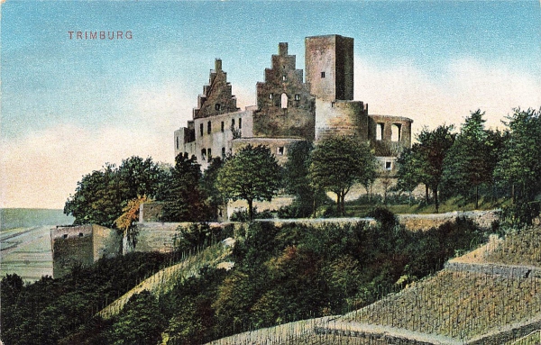 AK Elfershausen (97725), Blick auf die Trimburg, n.gelaufen