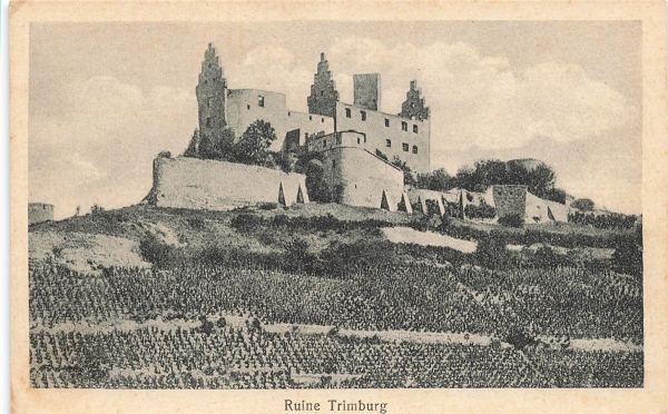 AK Elfershausen (97725), Ruine Trimburg, n.gelaufen