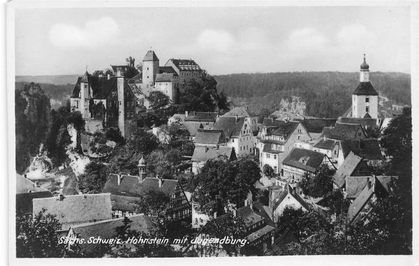 AK Hohnstein (01848), Hohnstein mit Jugendburg, n.gelaufen