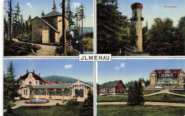AK Ilmenau (98693), Mehransichskarte, n.gelaufen