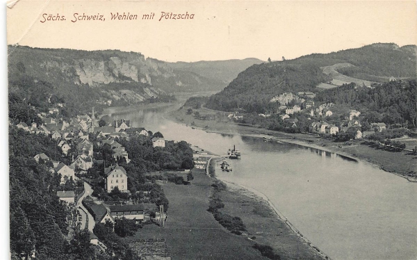 AK Wehlen (01829), Wehlen mit Pötzscha, n.gelaufen