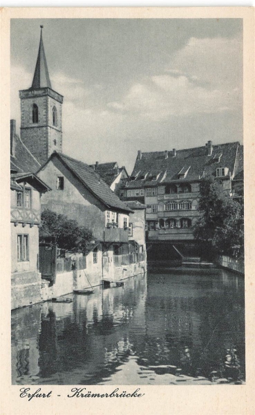 AK Erfurt (99084), Krämerbrücke, n.gelaufen