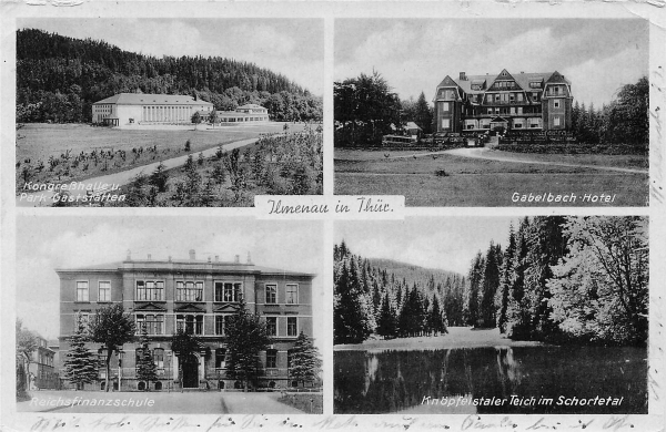AK Ilmenau (98693), Mehrbildkarte, gelaufen am 11.03.1942