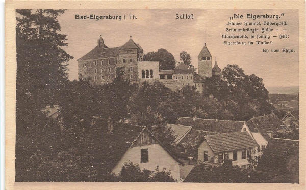 AK Elgersburg (98716), Die Eigersburg, n. gelaufen