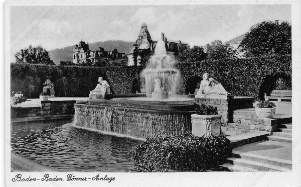 AK Baden-Baden (76530), Gönner-Anlage, n.gelaufen