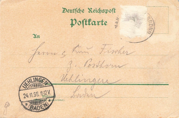 Preview: AK Heidelberg (69115), Heidelberg bei Nacht, gelaufen am 24.11.1998 (Uehlingen) o.Briefmarke