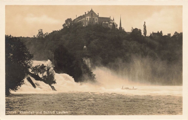 AK Laufen-Uhwiesen (8248), Rheinfall und Schloß Laufen, n.gelaufen