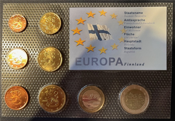 KMS - Finnland 2000 - EURO-Motivsatz - ("auf Folie verschweißt")