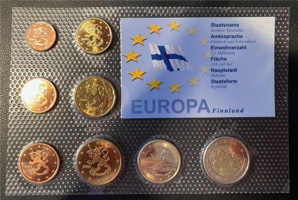 KMS - Finnland 2005 - EURO-Motivsatz - ("auf Folie verschweißt")
