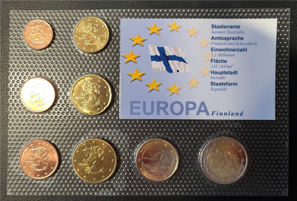 KMS - Finnland 1999 - EURO-Motivsatz - ("auf Folie verschweißt")