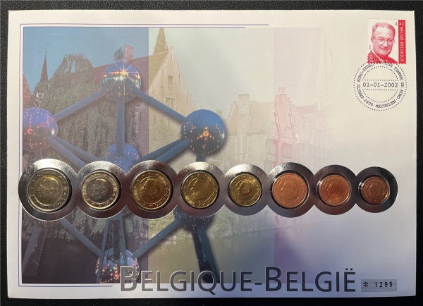 Numisbrief - Belgien  - KMS-Satz - im Folder, limitiert, (ungeöffent)