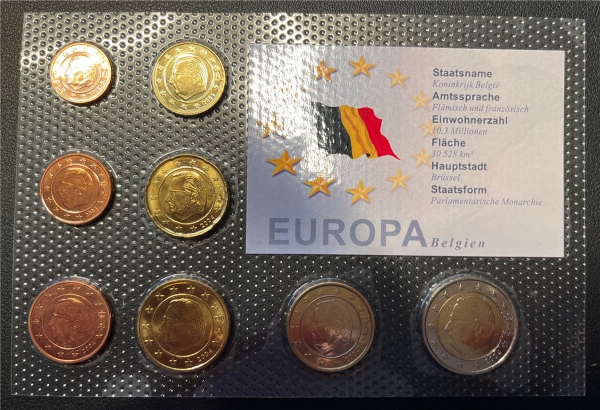 KMS - Belgien 2004 - EURO-Motivsatz - ("auf Folie verschweißt")
