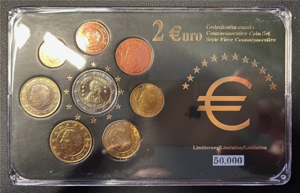 KMS - Belgien- Euro-Premiumsatz mit Gedenkmünze von 2009 (eingeschweißt und org.verpackt)