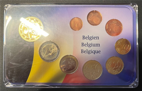 KMS - Belgien- Euro-Premiumsatz mit Goldmünze von 2010 (eingeschweißt und org.verpackt)