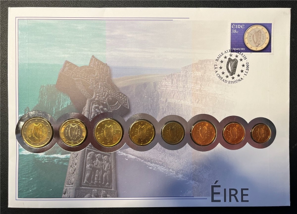 Numisbrief - Irland  - KMS-Satz 2002 - im Folder, limitiert, (ungeöffent)