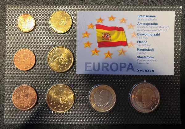 KMS - Spanien 2012 - EURO-Motivsatz - ("auf Folie verschweißt")