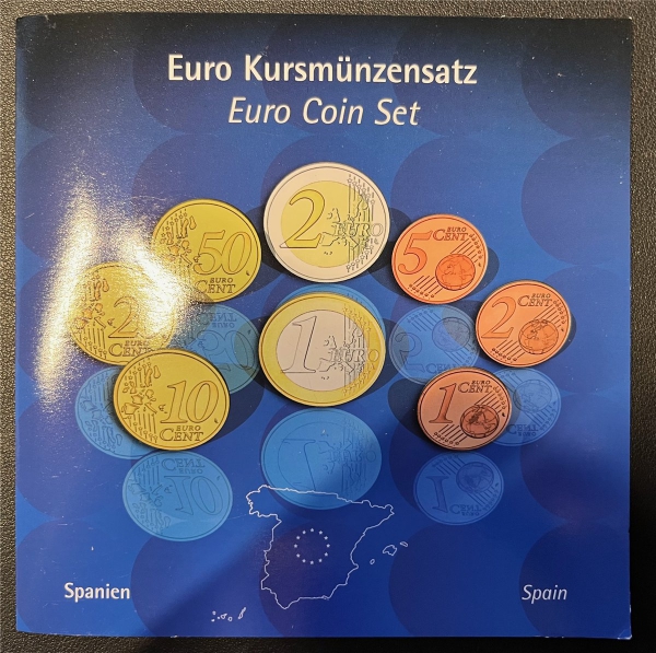 KMS - Spanien - Kursmünzen im orginal Folder (org.verpakt) (2)