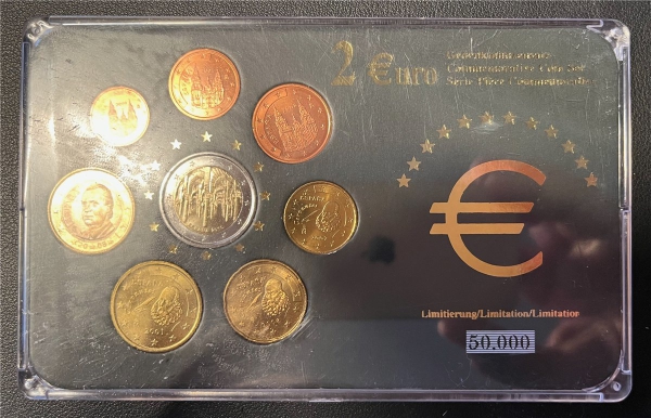 KMS - Spanien - EURO-Prestigesatz in Plastikfolder, limitierte Auflage (org. verpackt)