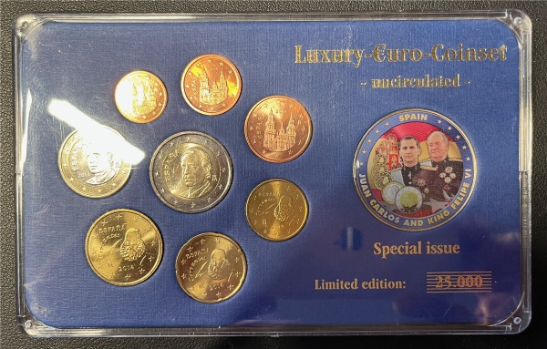 KMS - Spanien - EURO-Luxus-Prestigesatz mit Gedenkmünze, limitierte Auflage (org. verpackt)