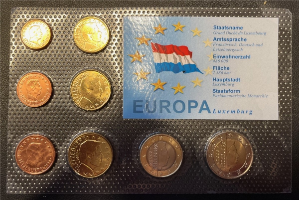 KMS - Luxemburg 2008 - EURO-Motivsatz - ("auf Folie verschweißt")