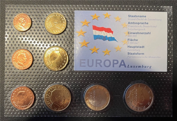 KMS - Luxemburg 2003 - EURO-Motivsatz - ("auf Folie verschweißt")
