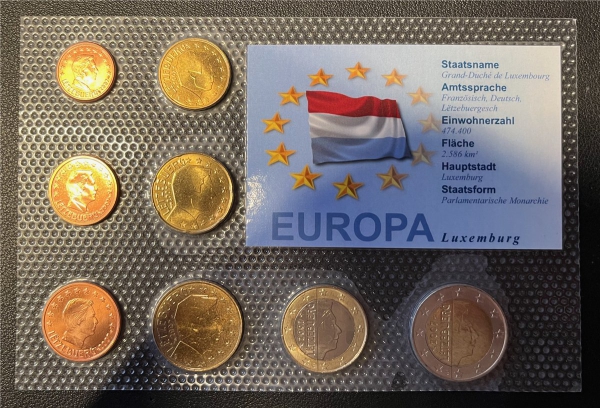 KMS - Luxemburg 2007 - EURO-Motivsatz - ("auf Folie verschweißt")