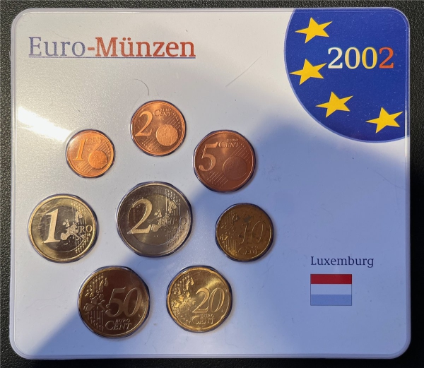 KMS - Luxemburg 2002 - KMS-Satz "Euro-Umlaufmüznen" (ungeöffnet und verschweißt)