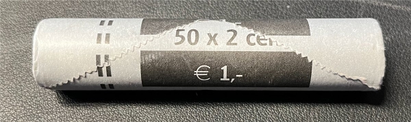 Münzrolle - 50 x 2 Cent Münze Luxemburg- 2002 - "Großherzog Henri I"