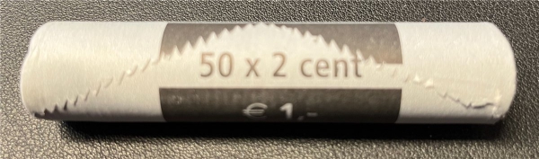 Münzrolle - 50 x 2 Cent Münze Luxemburg- 2004 - "Großherzog Henri I"