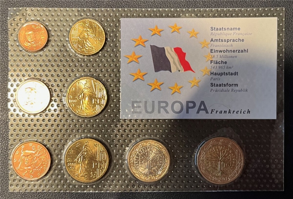 KMS - Frankreich - EURO-Motivsatz - (auf Folie verschweißt)