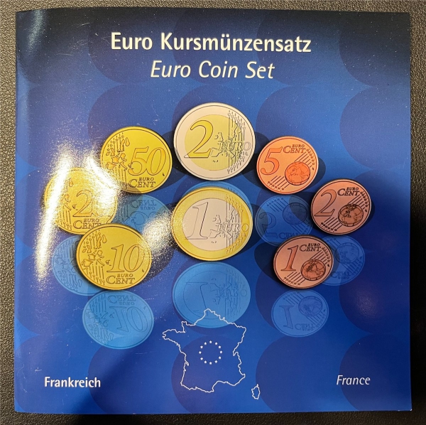 KMS - Frankreich Euro Coin Set (org. verschweißt)