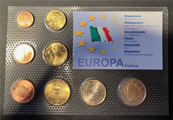 KMS - Italien 2005 - EURO-Motivsatz - ("auf Folie verschweißt")
