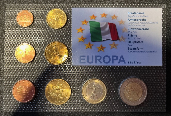 KMS - Italien 2009 - EURO-Motivsatz - ("auf Folie verschweißt")