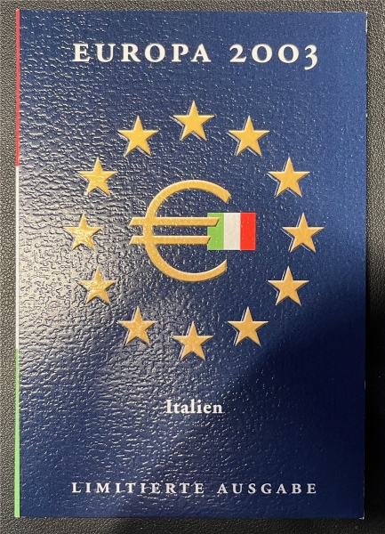 KMS - Italien 2002 - KMS-Satz, "Europa 2003" ("ungeöffnet")