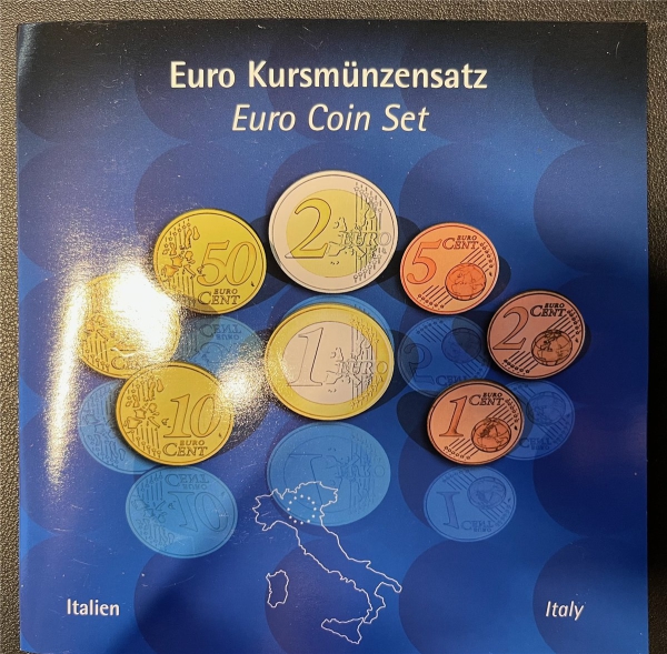 KMS - Italien 2002 - KMS-Satz - "Euro-Coin-Set" (org. eingeschweißt)