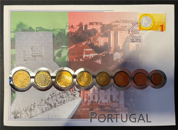 Numisbrief - Potugal 2002 - KMS-Satz - im Folder, limitiert, (ungeöffent)