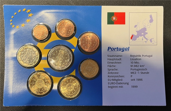 KMS - Portugal 2002 - EURO-Motivsatz, 0.01-2.00 € im Folder (2)