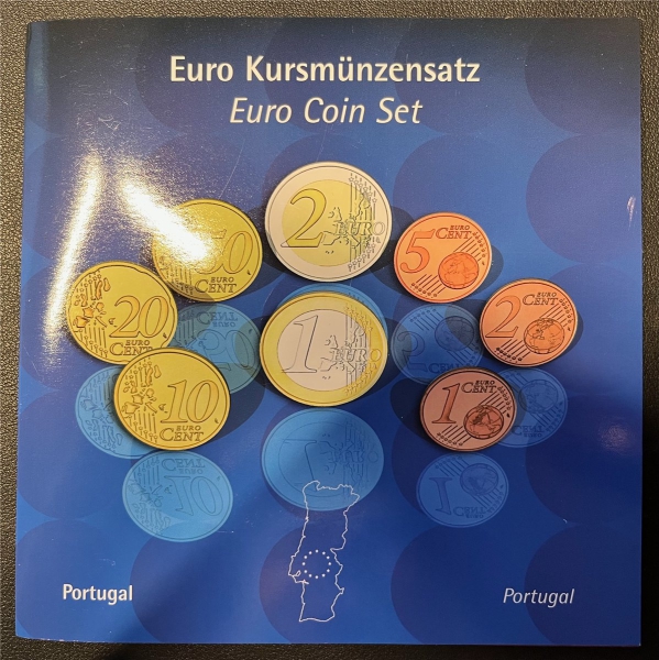 KMS - Portugal - Euro-Coin-Set 2002 - (org. verpackt, verschweißt)