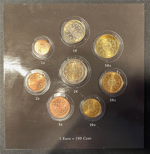 KMS - Portugal - Euro-Kursmünzensatz 2002 - (org. verpackt, verschweißt)