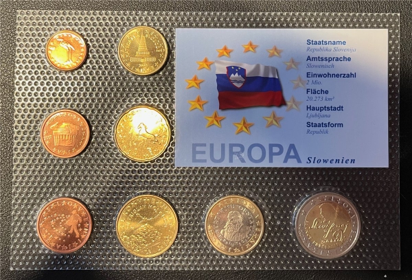 KMS - Slowenien 2007 - EURO-Motivsatz - ("auf Folie verschweißt")