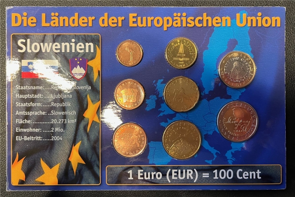 KMS - Slowenien 2007 - "Die Länder der Europäische Union" (org. verpackt und verschweißt)