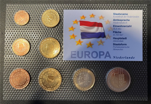 KMS - Niederlande 2003 - EURO-Motivsatz - ("auf Folie verschweißt")