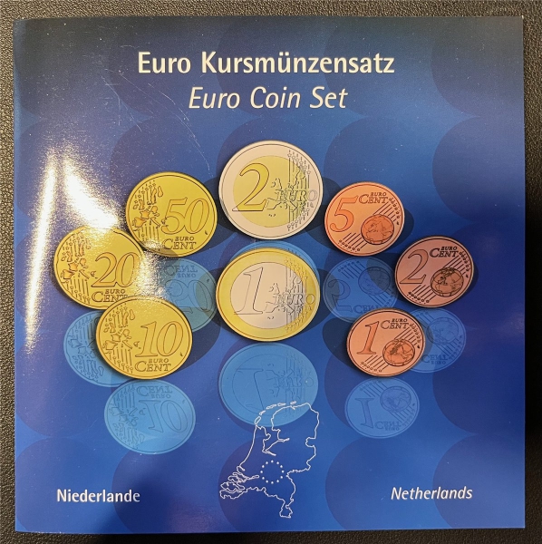 KMS - Niederlande - KMS-Satz, "Euro-Coin-Set" (org. verpackt u. verschweißt)